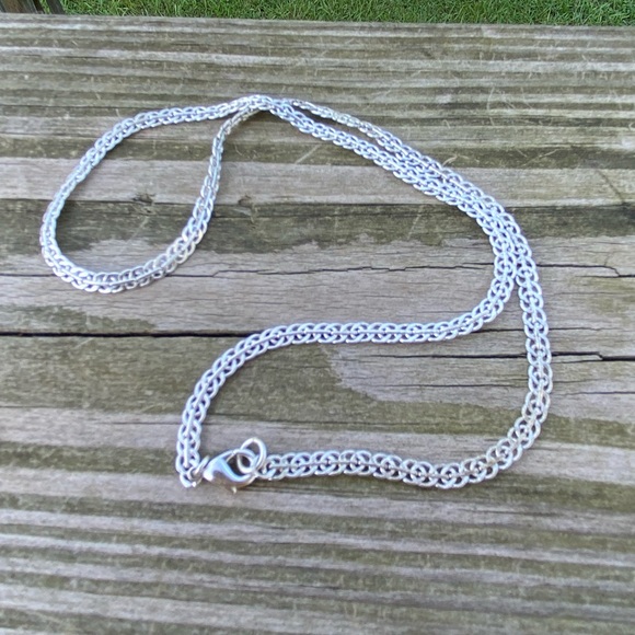 Silver plated chain necklace 18 inches 3 mm wide - Picture 2 of 4